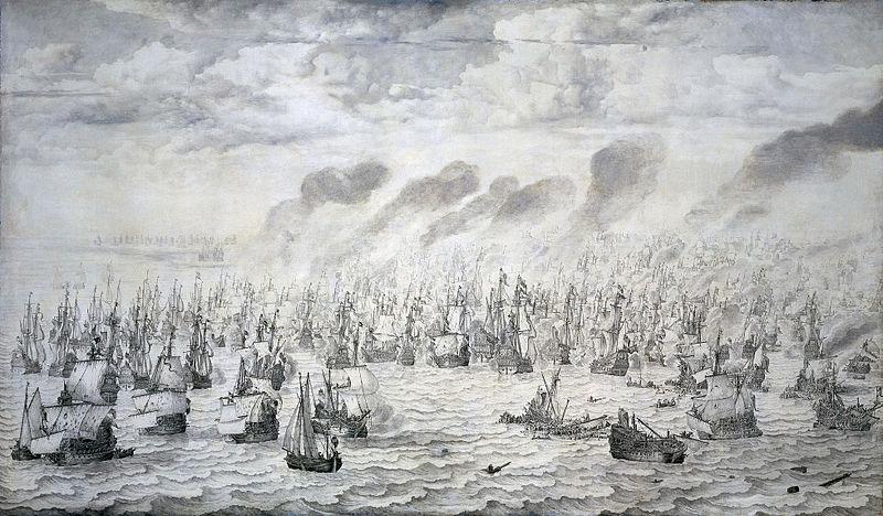 willem van de velde  the younger The Battle of Terheide, 10 August 1653: episode from the First Anglo-Dutch War